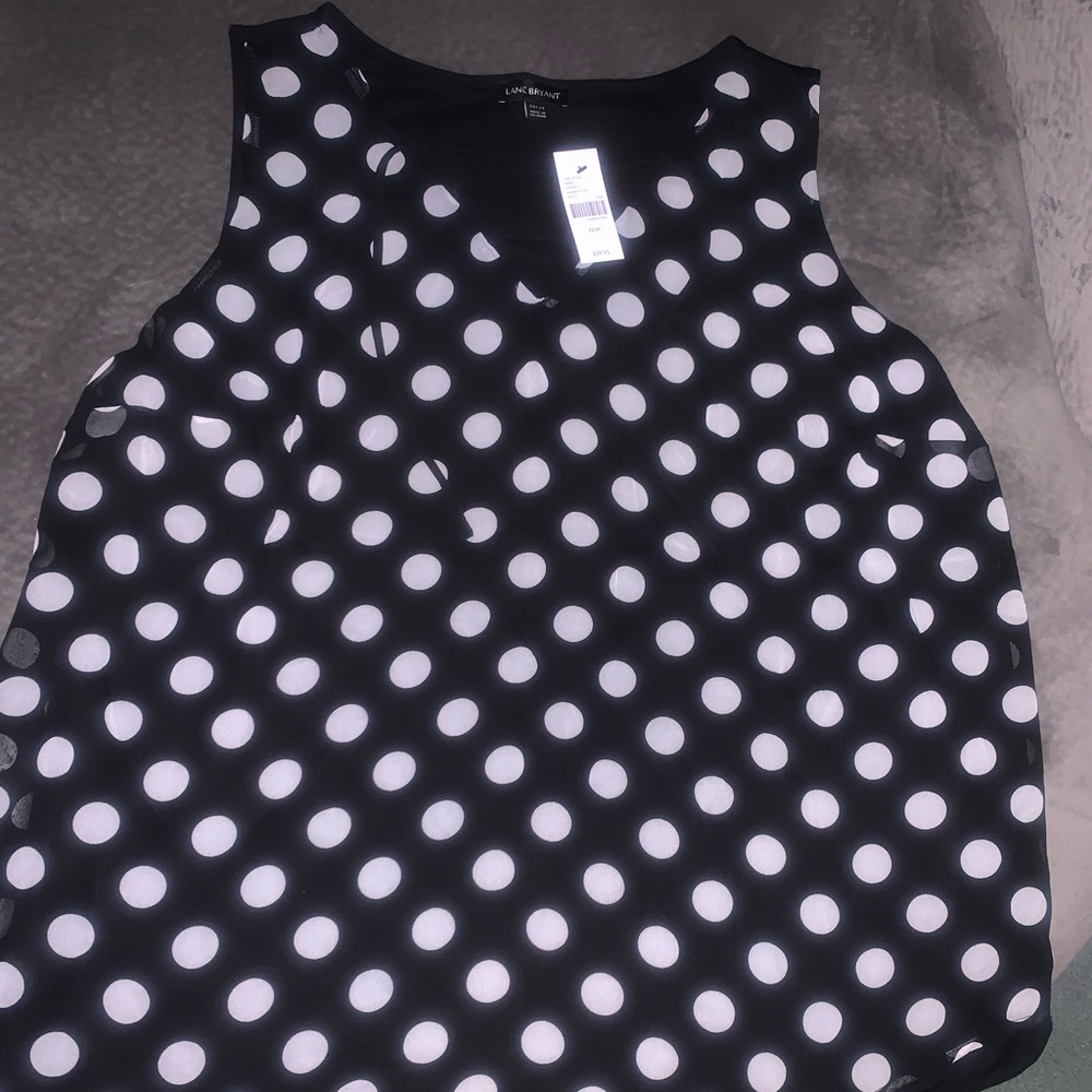 Polka Dot Tank-Blouse